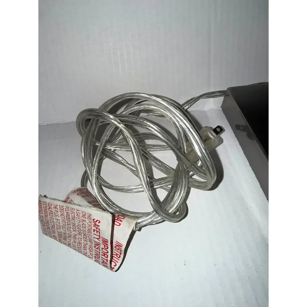 Vintage Art Deco Lamp, Clear Glass 3 Ball Lamp, Boho Table Lamp